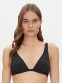 Stroje kąpielowe - Calvin Klein Swimwear Góra od bikini Fixed Triangle-Rp KW0KW02844 Czarny - miniaturka - grafika 1