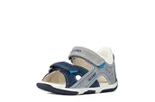 Buty dla chłopców - Geox Sandały chłopięce B TAPUZ Boy Sandal, szare/granatowe (navy), 18 EU, szary granatowy, 18 EU - miniaturka - grafika 1