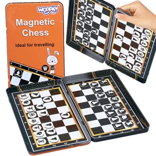 WOOPIE IQ Gra Szachy Warcaby Magnetyczne 2w1 Podróżna Kieszonkowa 5 sztuk - Gry planszowe - miniaturka - grafika 1