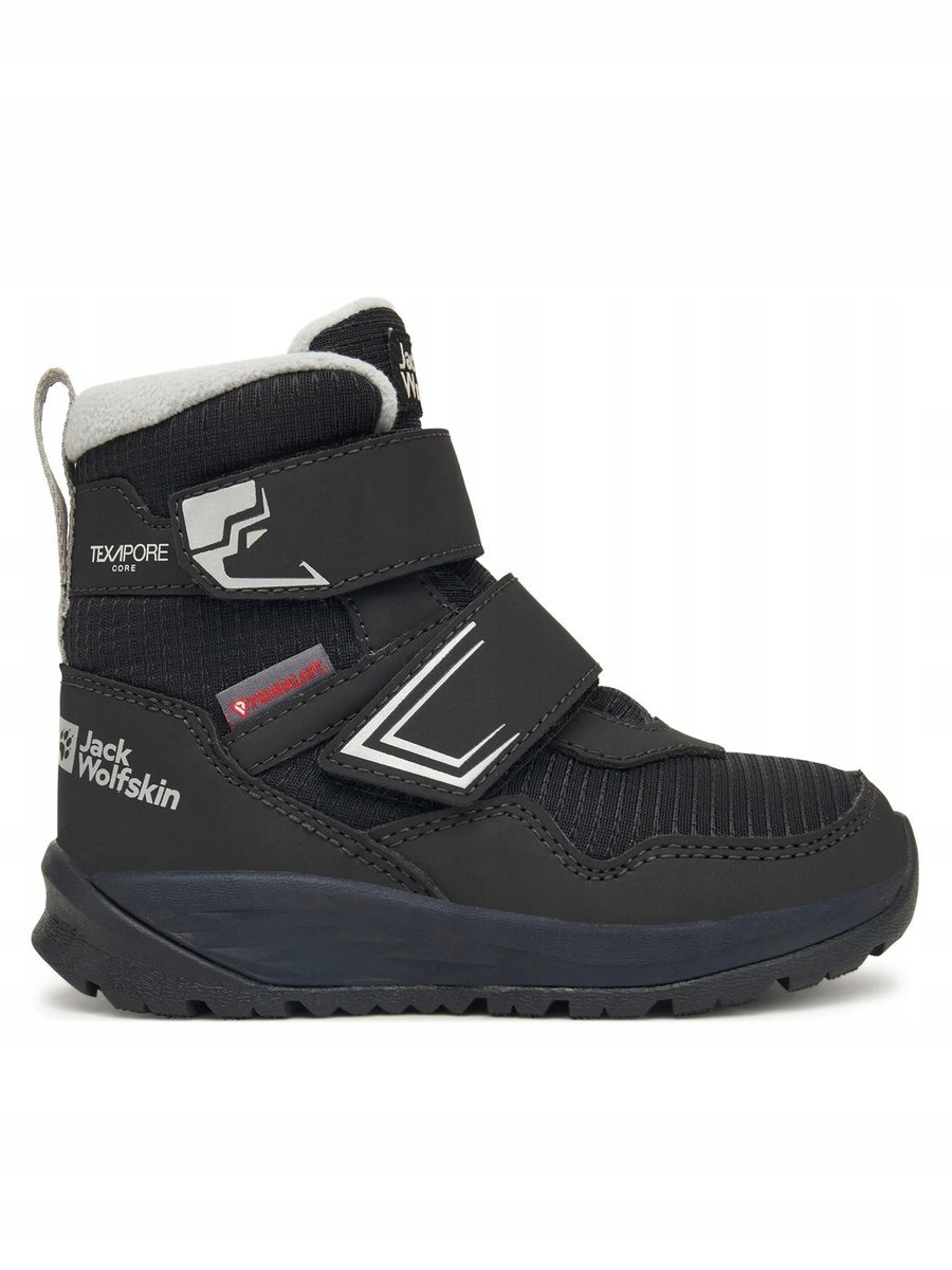 JACK WOLFSKIN ZIMOWE ŚNIEGOWCE CZARNE Z RZEPAMI I OCIEPLENIEM 35 16GA