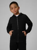 Bluzy dla chłopców - 4F Bluza dresowa regular z kapturem chłopięca - czarna 164 (13-14 lat) - miniaturka - grafika 1