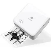 Drukarki kart i etykiet - Drukarka etykiet Phomemo Phomemo M02 Pro Drukarka Termiczna Bluetooth 300dpi Do Zdjęć Naklejek Notatek Etykiet / Biała - miniaturka - grafika 1