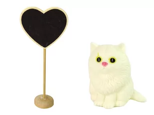 Lalka Dla Dzieci Emily Drewniane Serce Biały Kotek - Domki dla lalek - miniaturka - grafika 3