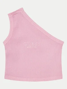 Guess Top J5GI27 KCSK4 Różowy Slim Fit - Koszulki i topy damskie - miniaturka - grafika 1