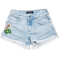 Spodenki damskie - Replay Dziewczęce szorty jeansowe, 011 Super Light Blue, 8 Lata - miniaturka - grafika 1