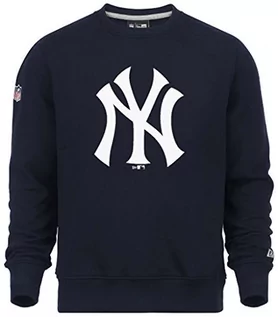 Bluzy męskie - New Era Męska bluza Mlb Crew Sweat Ny Yankees, niebieska (Navy), XXXXL 11204078 - grafika 1