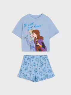 Piżamy dla dziewczynek - Sinsay - Piżama Kraina Lodu - błękitny - grafika 1