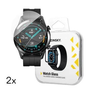 Szkło hartowane Wozinsky Full Glue do Huawei Watch GT 2 / GT 2 Pro 42 mm (2 szt.) - Akcesoria do smartwatchy - miniaturka - grafika 1
