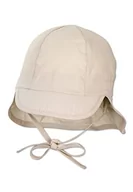 Czapki damskie - Sterntaler Unisex dziecięca czapka z daszkiem z ochroną karku czapka dziecięca, beżowy, 53 - miniaturka - grafika 1