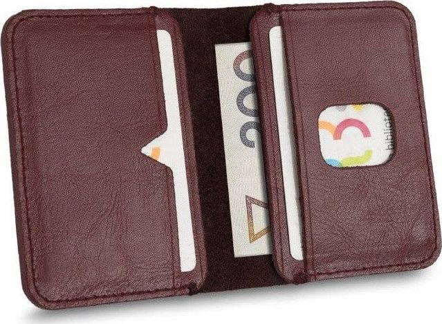 Solier Cienki skórzany męski portfel SOLIER SW11 SLIM bordowy uniwersalny