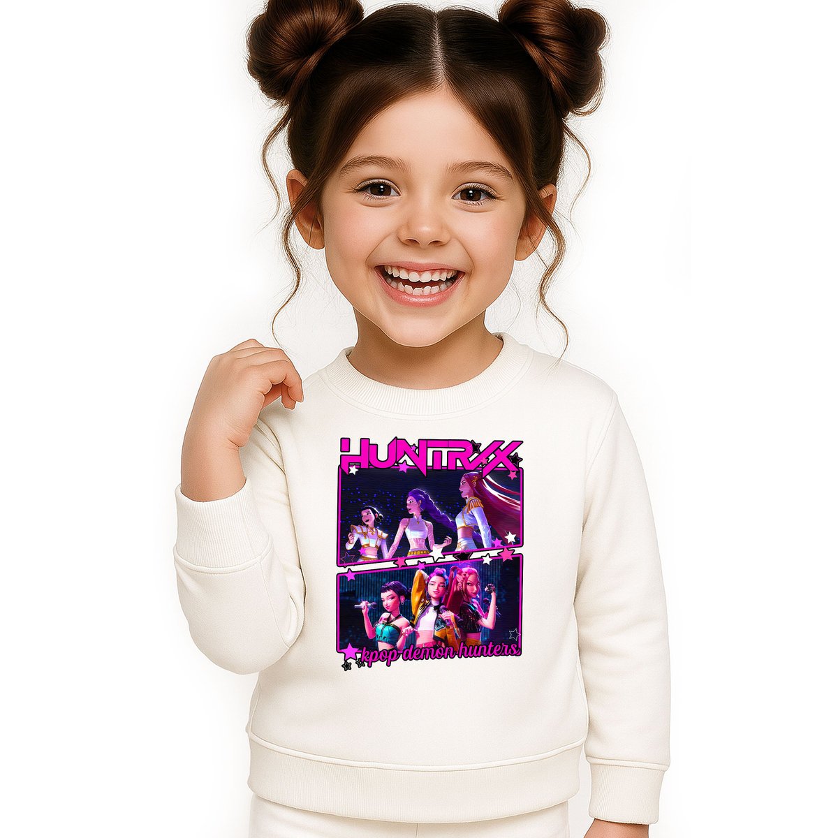 BLUZA DZIECIĘCA KPOP DEMON HUNTERS HUNTRIX 122-128 BAWEŁNIANA JAKOŚĆ