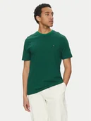 Koszulki męskie - Tommy Hilfiger T-Shirt Ess Seasonal MW0MW39995 Zielony Regular Fit - miniaturka - grafika 1