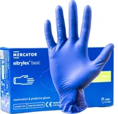 Rękawice robocze - Mercator Rękawice nitrylowe niebieskie mercator nitrylex basic rozmiar m 100 szt. - miniaturka - grafika 1
