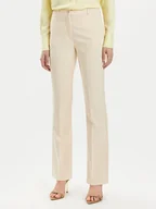 Spodnie damskie - Rinascimento Spodnie materiałowe CFC0118270003 Beżowy Regular Fit - miniaturka - grafika 1