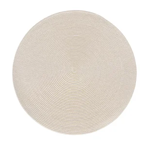 Podkładka na stół Splot okrągła śr. 38 cm beżowa - Obrusy i serwetki - miniaturka - grafika 1