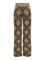 Spodnie damskie - ONLY Spodnie dzianinowe Anny 15327634 Beżowy Loose Fit - miniaturka - grafika 1