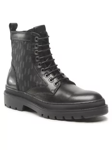 KARL LAGERFELD Trapery KL11256 Czarny - Buty trekkingowe męskie - miniaturka - grafika 1