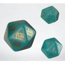 Kości dodatkowe RuneQuest Turkusowo-złote (3) - Akcesoria do gier planszowych - miniaturka - grafika 1