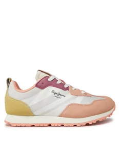 Pepe Jeans Sneakersy Foster Print G PGS30578 Pomarańczowy - Buty dla dziewczynek - miniaturka - grafika 1