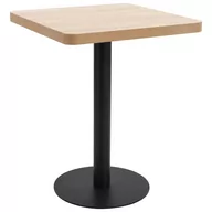 Ławy i stoliki kawowe - vidaXL Stolik bistro, jasnobrązowy, 60x60 cm, MDF - miniaturka - grafika 1