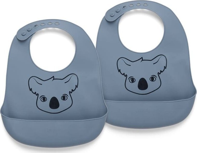 Nuuroo nuuroo - 2 śliniaki silikonowe z kieszonką Koala Bering Sea