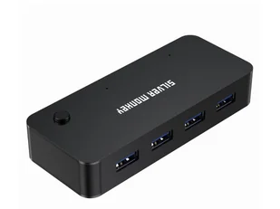 SILVER MONKEY Hub USB Switch Box HUB 4 x USB 3.1 + USB-C (DC) (na 2 komputery) - Huby USB - miniaturka - grafika 1