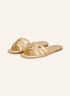 Aldo Klapki Augustya gold - Klapki i japonki damskie - miniaturka - grafika 1