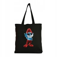 Torby i wózki na zakupy - Eko Torba na ramię Zakupy Shopper Torebka Bawełniana Smerfy Papa Smerf - miniaturka - grafika 1