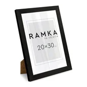 Ramki na zdjęcia - Ramka na zdjęcia 20x30 cm z podpórką Czarna - miniaturka - grafika 1