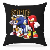Poduszki dekoracyjne - Poduszka Czarna Ozdobna SONIC PRIME na Prezent Dla Dziecka Wzory - miniaturka - grafika 1