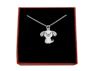 Naszyjniki - Srebrny naszyjnik piesek + pudełko - miniaturka - grafika 1