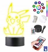 Lampy pozostałe - Lampka na biurko Pokemon Pikachu 16kol LED PLEXIDO - miniaturka - grafika 1