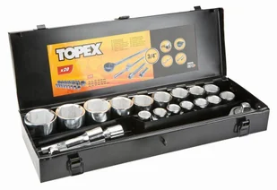 Topex Zestaw narzędziowy 3/4 20-częściowy 19-50mm 38D296 - Zestawy narzędziowe - miniaturka - grafika 4