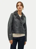 Kurtki damskie - Vero Moda Kurtka z imitacji skóry Hailey 10250405 Szary Regular Fit - miniaturka - grafika 1