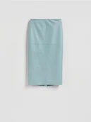 Spódnice - Reserved - Spódnica midi z rozcięciem - jasnoniebieski - miniaturka - grafika 1
