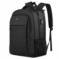 Plecaki szkolne i tornistry - PLECAK MIEJSKI SZKOLNY NA LAPTOPA 15,6'' WODOODPORNY PORT USB MATEIN CZARNY - miniaturka - grafika 1