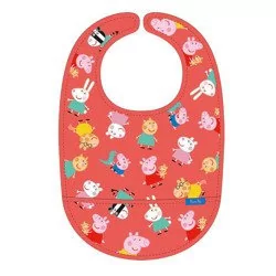 Śliniak Z Kieszonką, Bawełniany, Seria Świnka Peppa Petit Jour Paris - Śliniaki i fartuszki - miniaturka - grafika 1