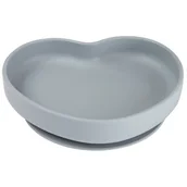 Miseczki i talerzyki dla dzieci - Canpol babies silikonowy talerz z przyssawką Serce - miniaturka - grafika 1