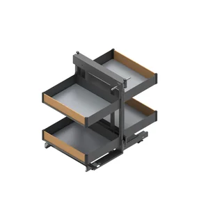 Kosz cargo Maxima Puro Corner Comfort 100 cm lewy czarny Rejs - Meble modułowe i akcesoria - miniaturka - grafika 1