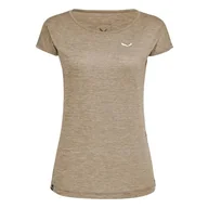 Koszulki i topy damskie - Salewa Puez Melange Dry T-shirt damski, brązowy, XXS - miniaturka - grafika 1