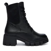 Botki damskie - Trzewiki Tamaris 1-25972-45 Czarny - miniaturka - grafika 1