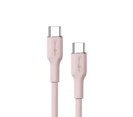 Kable USB - Reinston USB-C do USB-C SOFT 65W 1,5m Różowy - miniaturka - grafika 1