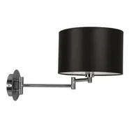 Lampy ścienne - ALEXIA LAMPA KINKIET CHROMOWY 1X40W E14 ABAŻUR CZARNY - miniaturka - grafika 1