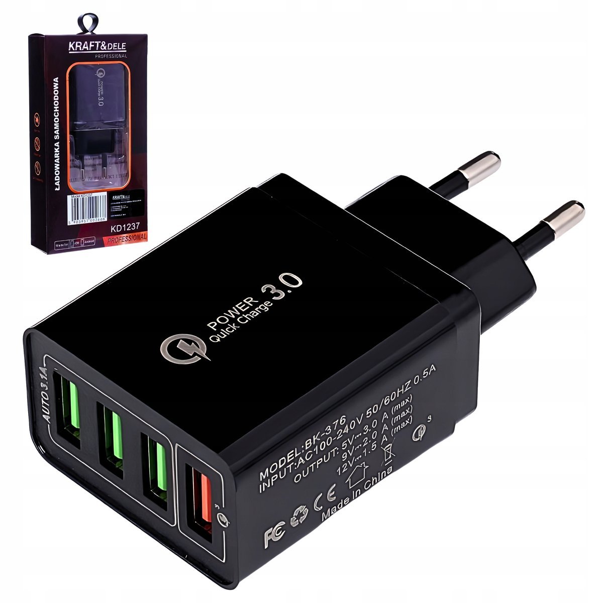 Ładowarka usb sieciowa szybkie ładowanie 3.0 do telefonu uniwersalna