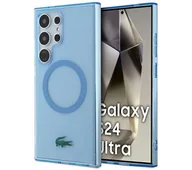 Etui i futerały do telefonów - Lacoste LCHMS24LULOLB Hardcase Transparent MagSafe do Samsung Galaxy S24 Ultra Jasnoniebieski - miniaturka - grafika 1