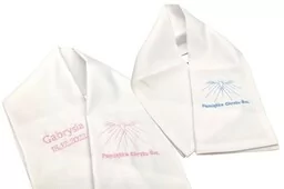 Szatka na chrzest SZAL - Pamiątka Chrztu Świętego z haftem 70cm - Ubranka do chrztu - miniaturka - grafika 1