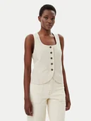 Kamizelki damskie - Gap Kamizelka 714973-02 Beżowy Slim Fit - miniaturka - grafika 1