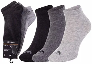 Head Skarpetki Stopki 3 Pary Gray/Graphite 761010001 005 43-46 - Skarpetki męskie - miniaturka - grafika 1
