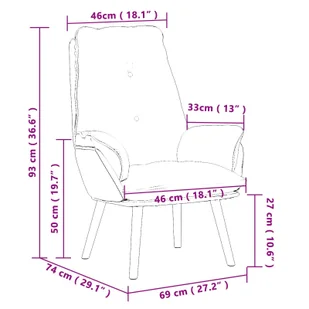 vidaXL Relaksujący Fotel Czarna Tkanina - Fotele - miniaturka - grafika 1