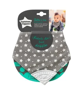 Tommee Tippee Śliniak z gryzakiem Szary | U NAS SKOMPLETUJESZ CAŁĄ WYPRAWKĘ | SZYBKA - Śliniaki i fartuszki - miniaturka - grafika 1